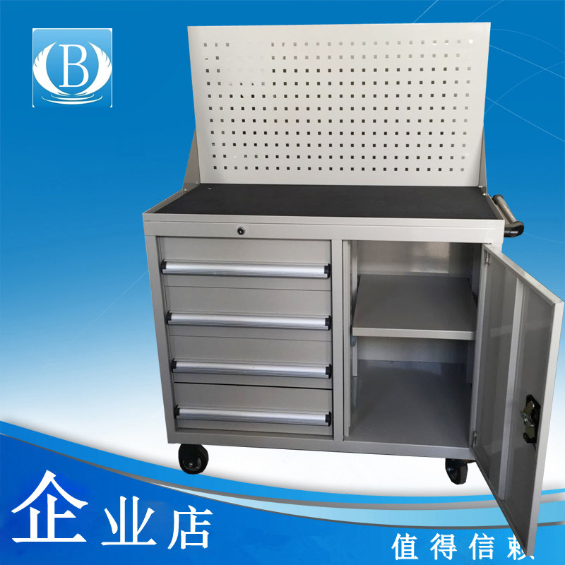 Heavy Hardware Tool Car Industrial Grade Thickened Four Pumping With Door Multifunction Car Maintenance Workshop Station Car Cabinet
