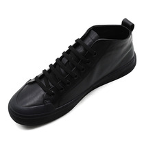 2021 new leather high-top board shoes fashion trend casual shoes autumn wear-resistant mens leather shoes wild shoes men