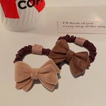 Autumn and winter New plush bow rope female Korean Net red hair rope ball head tie hair Hairband hair accessories