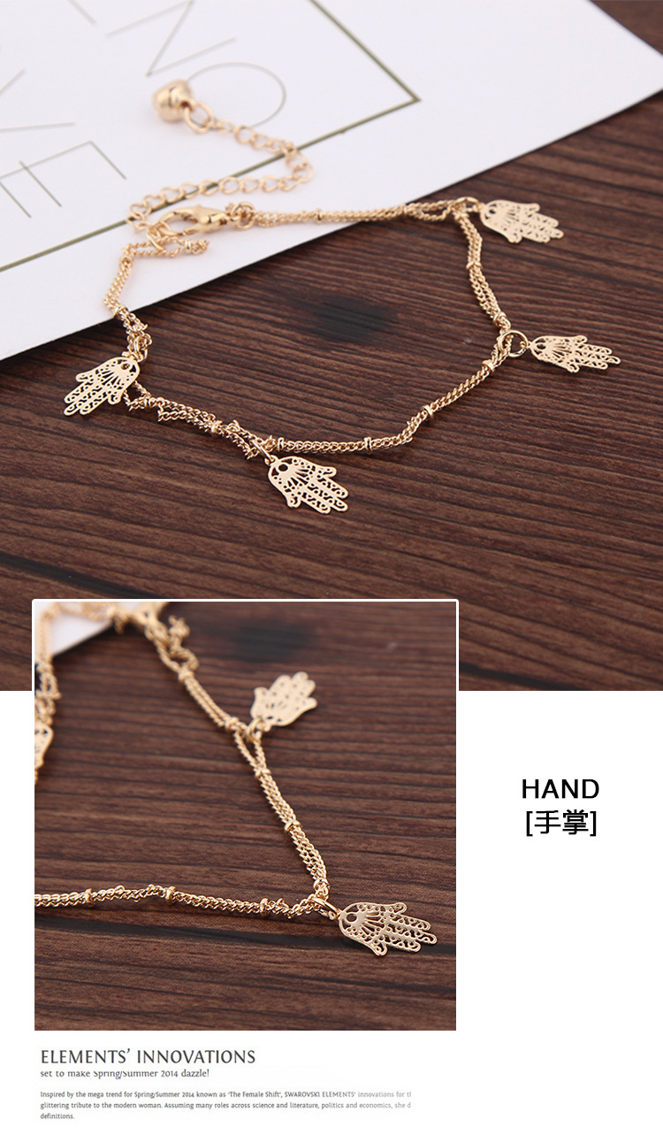 Phiên bản tiếng Hàn của vòng chân bướm đơn giản nhỏ chuông tươi thiết kế thời trang vòng chân bạn gái sinh viên quà tặng sinh nhật - Vòng chân vòng chân cá chép nữ