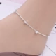 Thời trang Hàn Quốc hoang dã 925 bạc vòng chân đơn giản chuông tua lá vòng chân bạn gái sinh viên quà tặng chân dây trang trí - Vòng chân lắc chân nữ handmade
