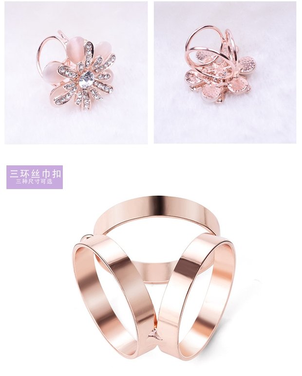 Hàn Quốc hoang dã cao cấp pha lê ba vòng lụa khăn quàng cổ khóa nữ ngọc trai trâm cài cổ áo choàng kim áo choàng khóa ghim cài áo cao cấp
