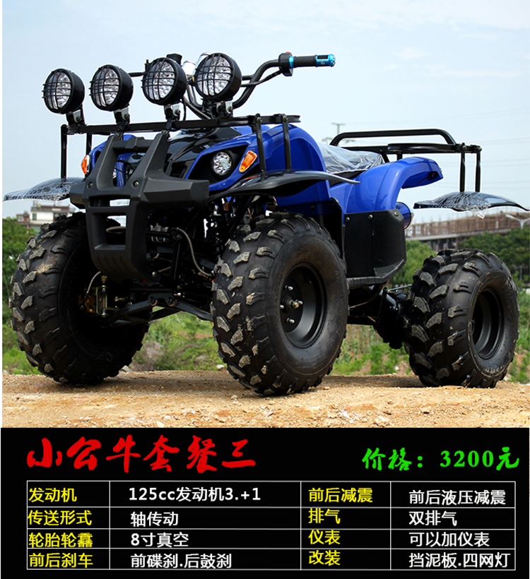 ATV kích thước bulls tốc độ vô cấp ATV bốn bánh off-road xe máy đôi dành cho người lớn xăng off-road