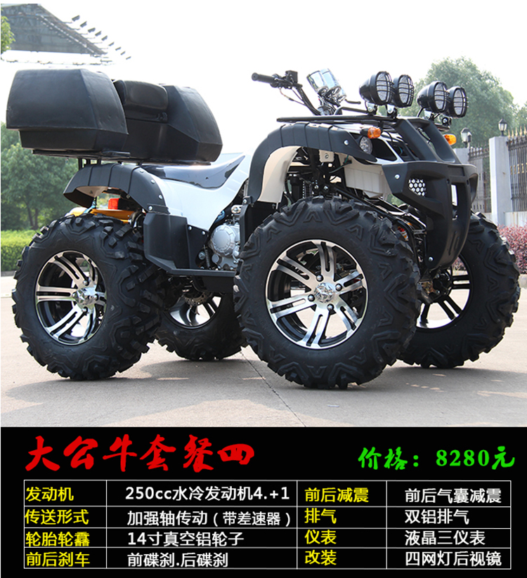 ATV kích thước bulls tốc độ vô cấp ATV bốn bánh off-road xe máy đôi dành cho người lớn xăng off-road