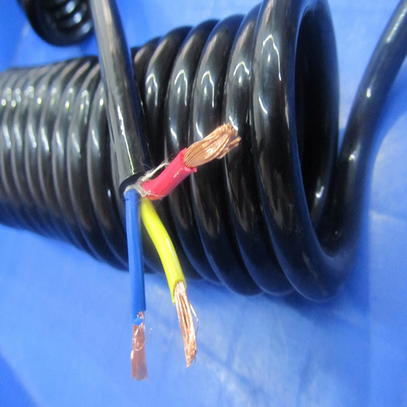 Spring Wire Copper 2 Core 1 5 squared 3x2 5 squared spiral cable power jacket Suning