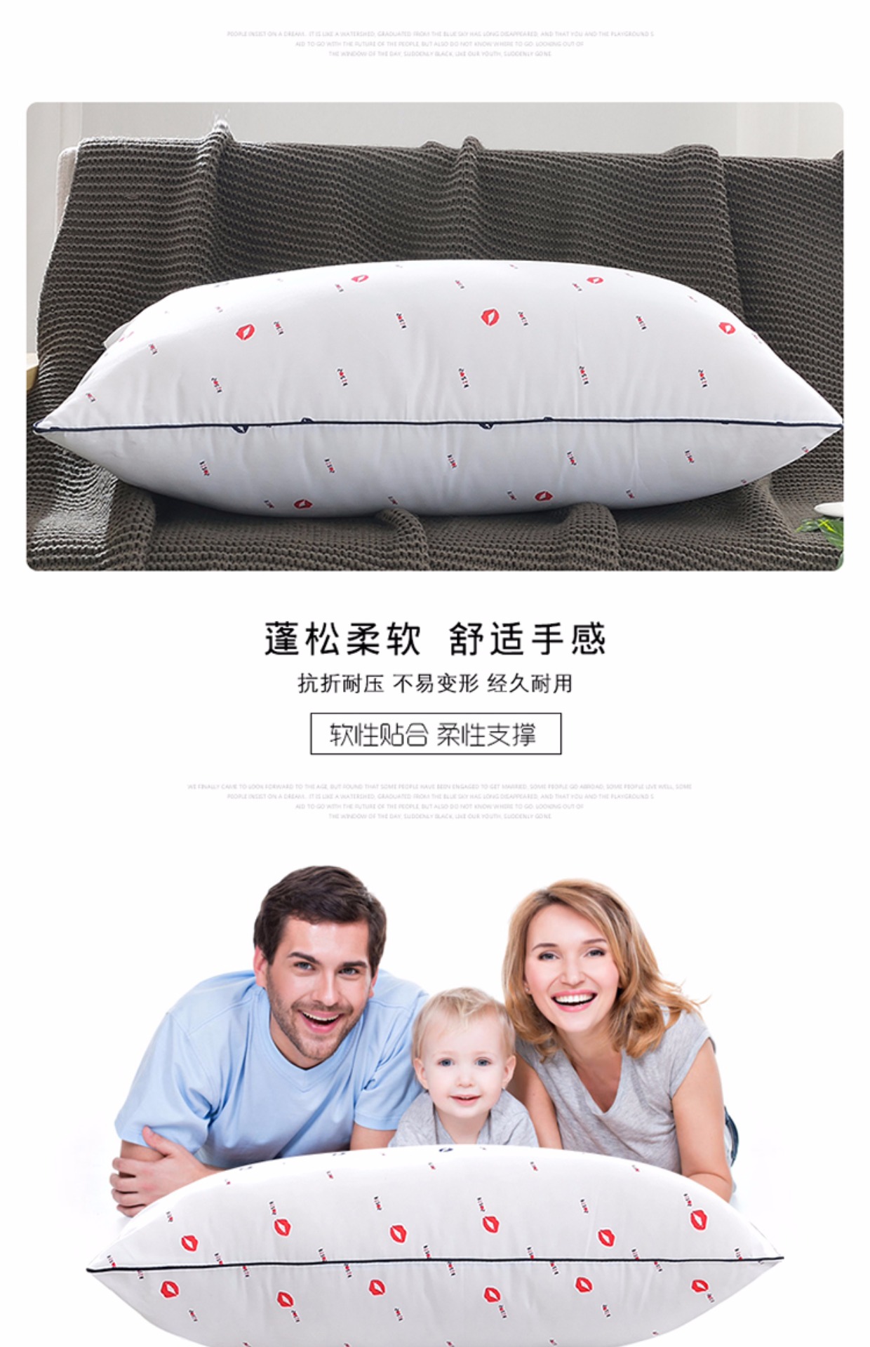 [Một cặp] gối khách sạn cotton lõi gối gối người lớn thoải mái gối mềm gối cao và thấp goi cao su non