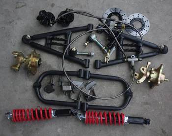 Homemade go-kart atv modified front suspension swing arm