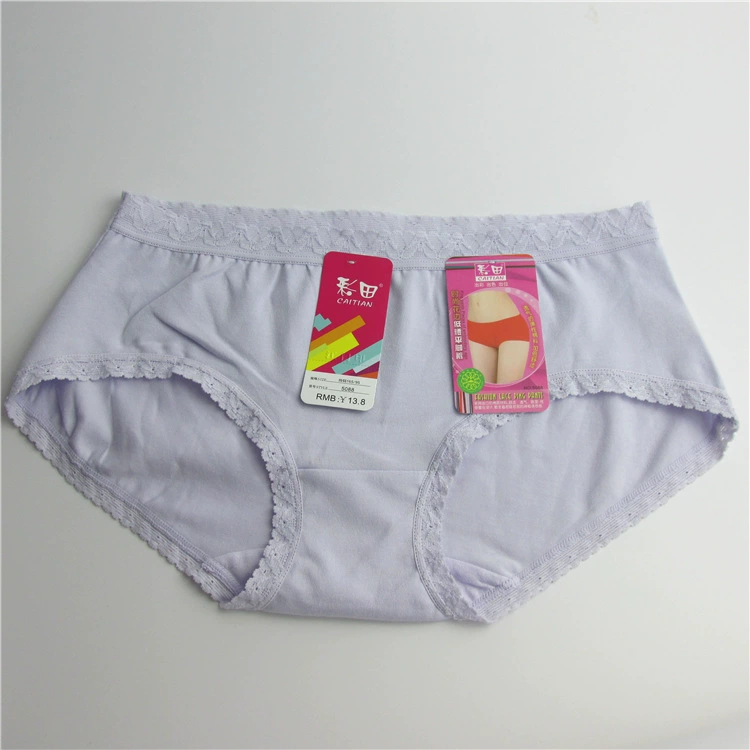 Đồ lót nữ chính hãng Caiti chất liệu cotton nữ trung học nữ sinh eo thấp boyshort quần ren ngắn gợi cảm