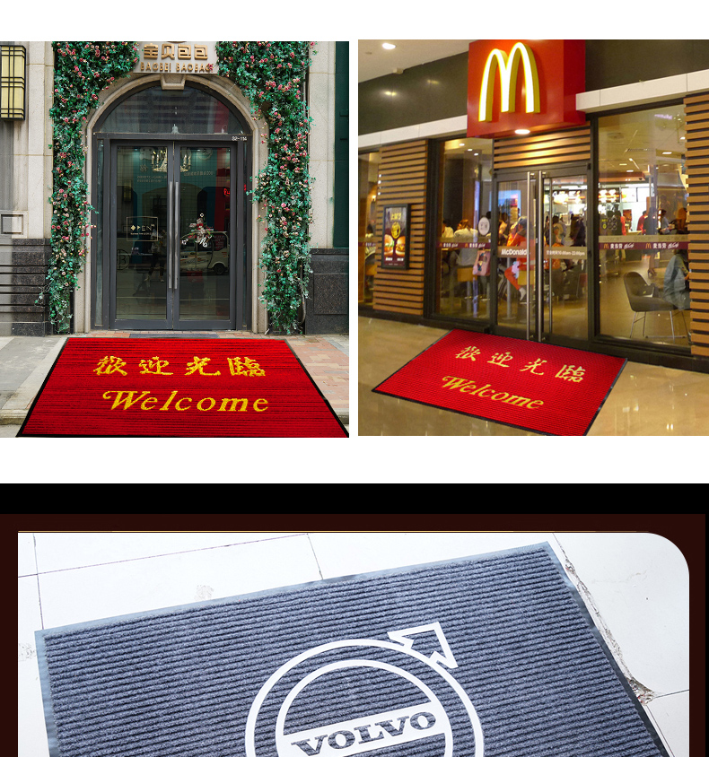 Chào mừng mat trượt thấm thảm thảm cửa entry thương mại mat thảm biểu tượng chào đón tùy chỉnh - Thảm thảm trải ghế