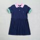 French-Style Summer New College-Style Elegant Short-Sleeve Dress for Older Girls, Pleated Skirt, High-Quality Casual Fashion