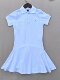New Summer Girls' Simple and Stylish Casual Fashion Polo Dress with Short Sleeves and Turn-Down Collar, Made of Pique Cotton, Tennis Dress