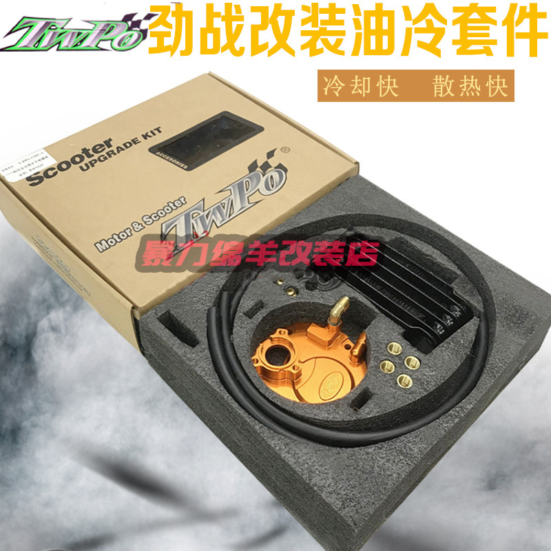 TWPO Fighting Oil Cooling BWS Lin Hai Fighting 125 Modified Parts Oil Row CNC Aluminum Alloy Radiator Kit