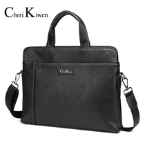 Chrri Kiwen briefcase mens Hand bag horizontal business leisure computer bag simple large capacity youth