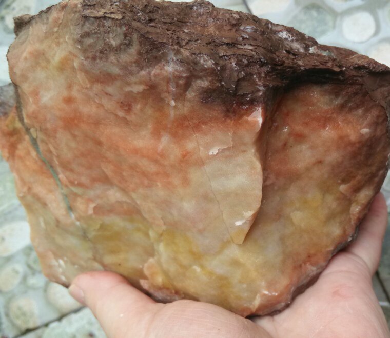 Ningqiang coral jade fossil red yellow white hand fingerprint fine pattern carving material bracelet material boutique ancient creature W