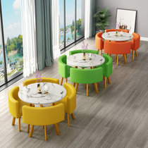 Office conference table leisure table and chair simple reception negotiation table and chair combination small round table shop reception leisure area