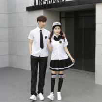 Male and female long sleeve short sleeves shirt black skirt long pants suit Collective acting suit Student class uniforms JK uniform