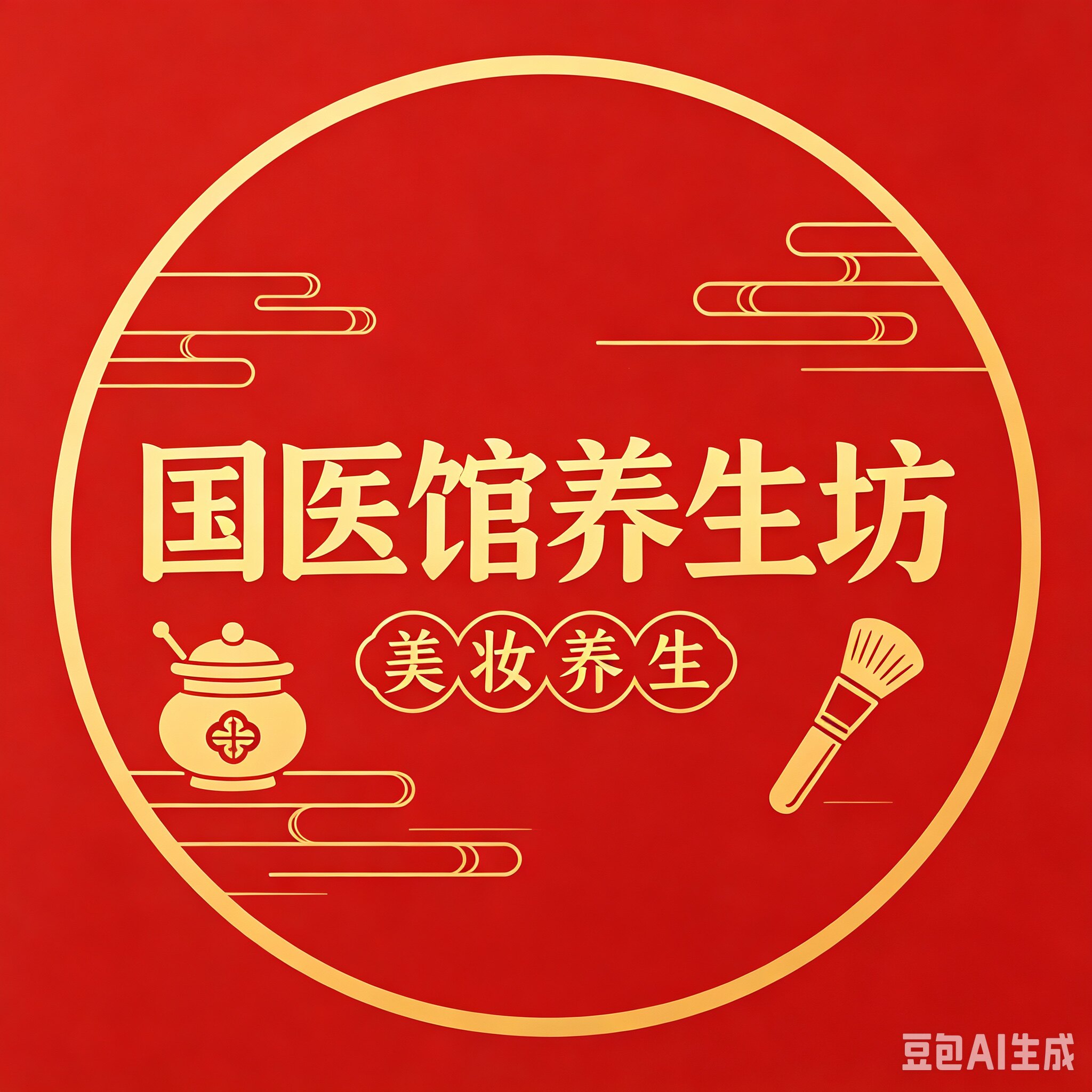 国医馆养生坊的LOGO