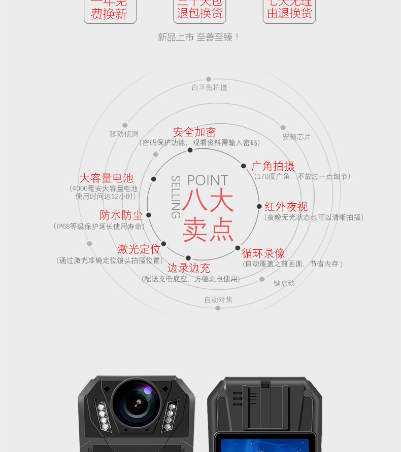 执法1号DSJ-C11执法记录仪高清红外夜视现场记录仪巡查便携摄像器 执法1号DSJ-C11执法记录仪高清红外夜视现场记录仪巡查便携摄像器