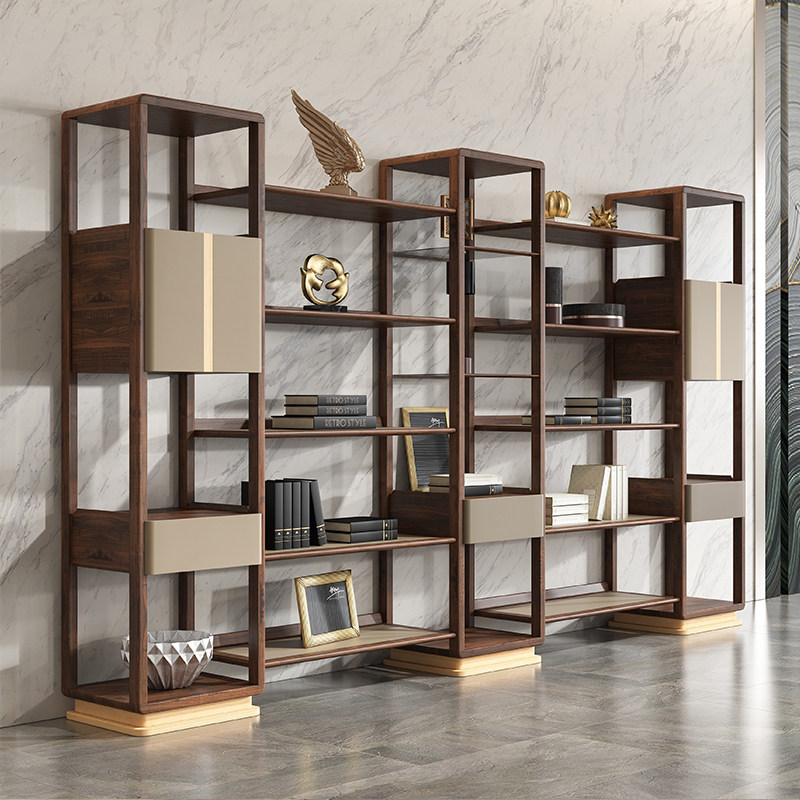 Bingli Mood for Love Storage Book Cabinet Modern Study Solid Wood Filing Cabinet Furniture Set Luxury Customization High-end