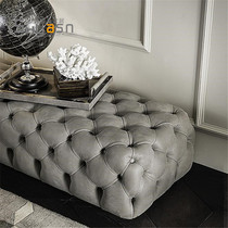 American European-style clothing store sand release footstool retro cloakroom stool bedroom bedstool grey change of shoes stool