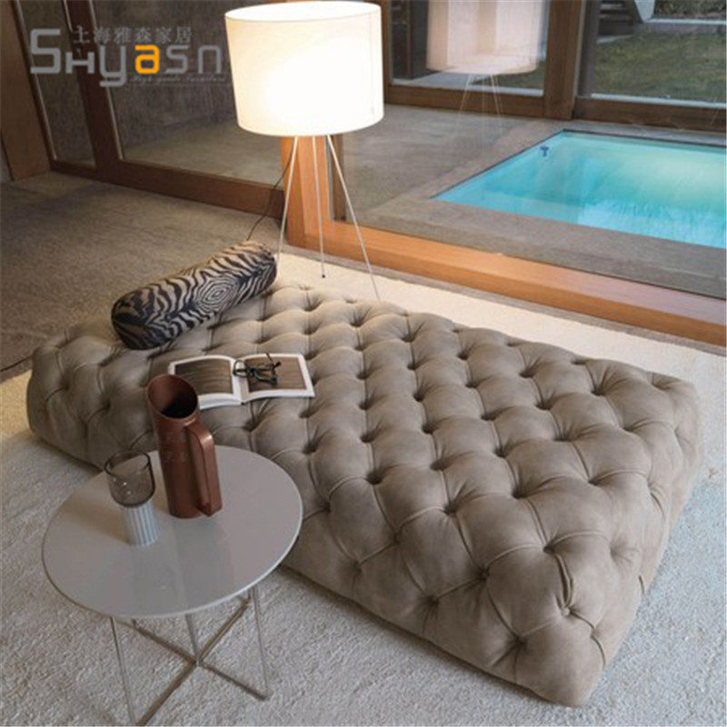 Shopping mall hotel sofa shoe changing stool negotiation sofa studio rest lazy tatami mat low stool chaise longue sofa bed