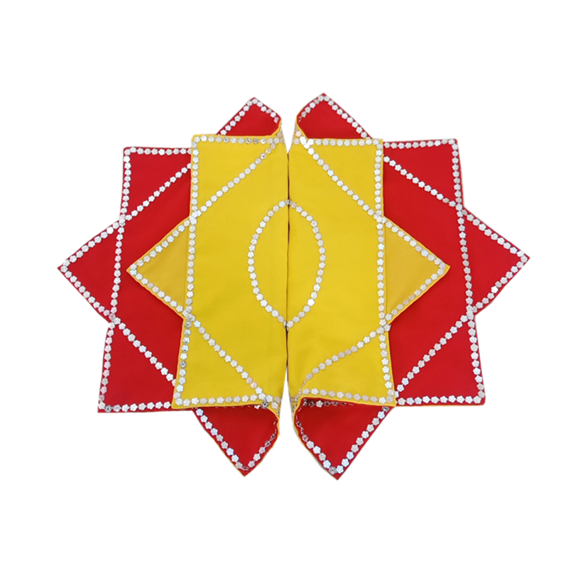 Handkerchief flower dance a pair of Northeast Yangge duo turn positive and negative two-color octagonal scarf professional double-sided skill handkerchief square