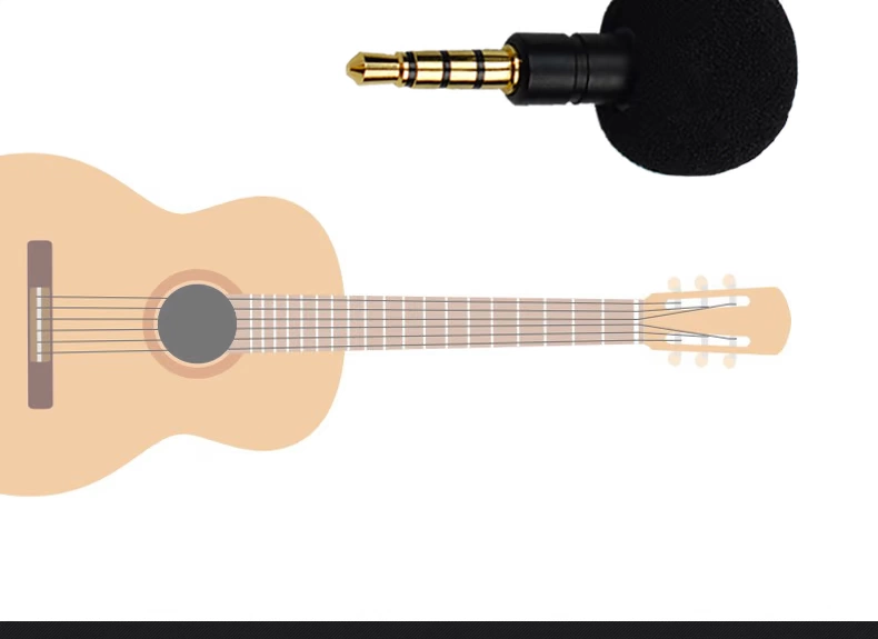 Điện thoại di động ghi âm micrô cắm thẳng vào micrô bên ngoài erhu ukulele nhạc cụ ghi âm phụ kiện guitar dây đàn piano