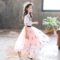 Girls skirt wild summer dress zhong da tong skirts little girl half veil children gauze dress