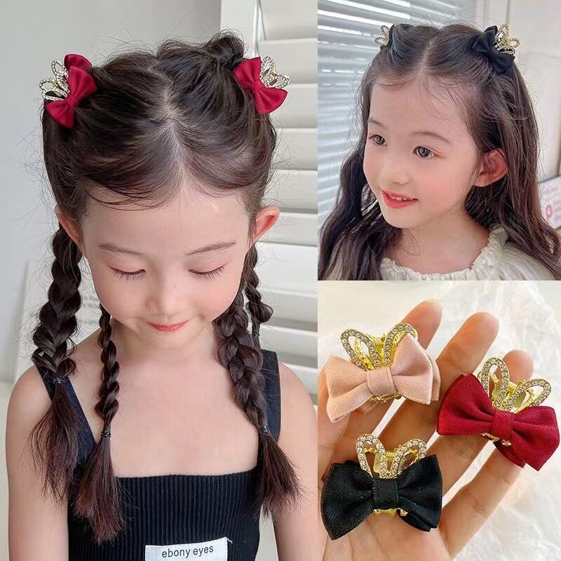 Double-sided butterfly knot small grab jacket girl hairfei clip on the side of the small side of the band