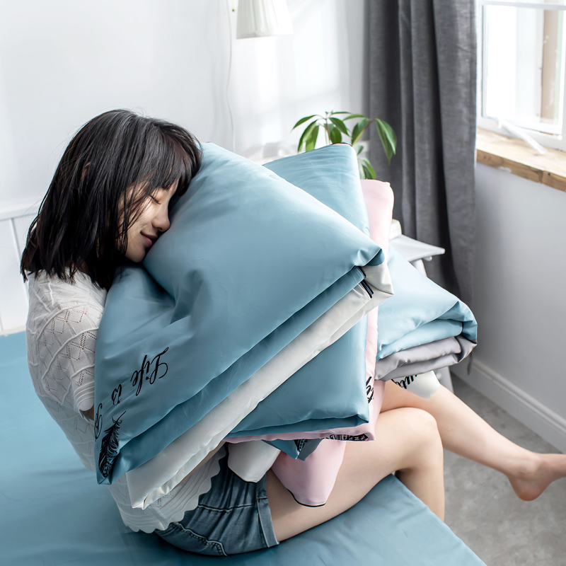 Light and luxurious soy fiber summer by four sets of 60 goons satin full cotton air conditioning quilts by pure cotton cool by three sets