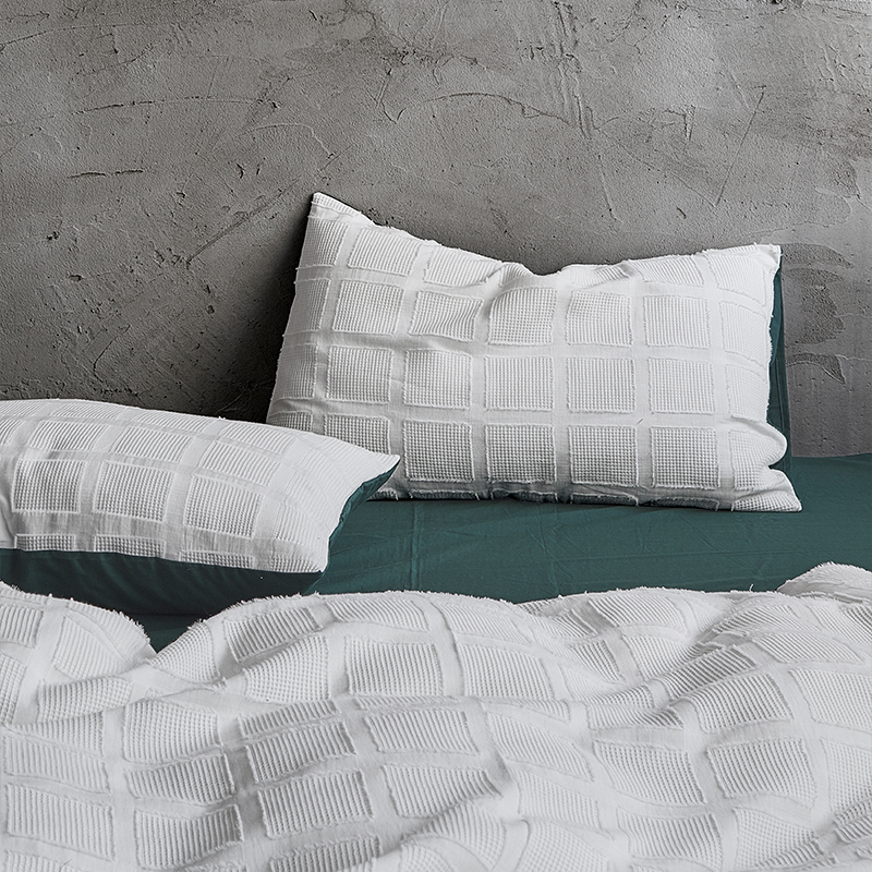 Nordic Wind Huffaw full cotton Four sets of retro pure cotton quilt cover Adult high-end single double 1 8m bedding