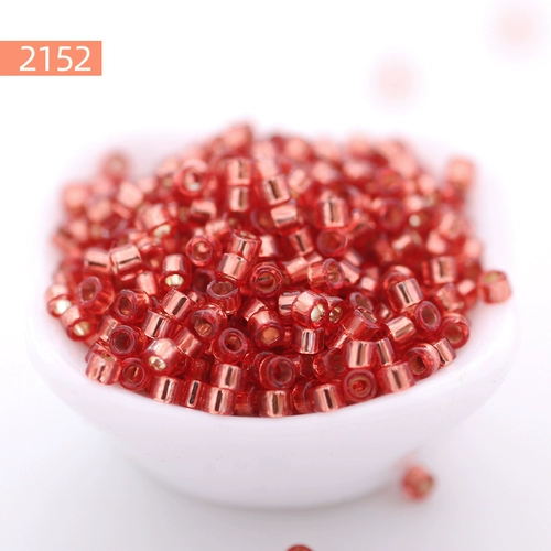 Riyu Xing DB Античный бусин 2151/2152/2158/2159/2160 Серебряный кассир Красный апельсин 1,6 ммдий