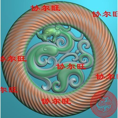 Round tattooed antique tattooed finely carved picture jdp grayscale photo bmp pendant computer jade carved ring heart round dragon imitation ancient hollowed-out grass dragon