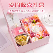 Birthday present Girls Practical Seven New Years Valentines Day send girlfriend Women teachers Soap Flowers Rose Gift Boxes lov9