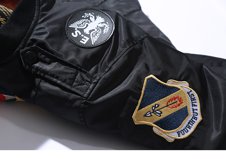 Tide thương hiệu áo khoác bomber ma-1 nam đồng phục bóng chày dày cỡ lớn áo ấm nam