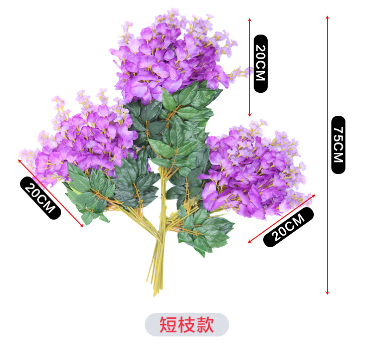 Mô phỏng Hoa Wisteria Hoa đậu dài Hoa trang trí Hoa Chuỗi Hoa Mây Mây Trần Đám cưới Vine Hoa giả Hoa lụa - Hoa nhân tạo / Cây / Trái cây hoa giả trang trí phòng khách