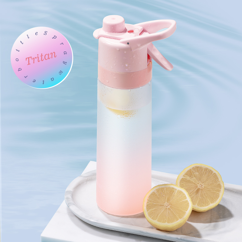 Tritan spray water cup female net red summer portable cup student simple plastic large capacity sports kettle