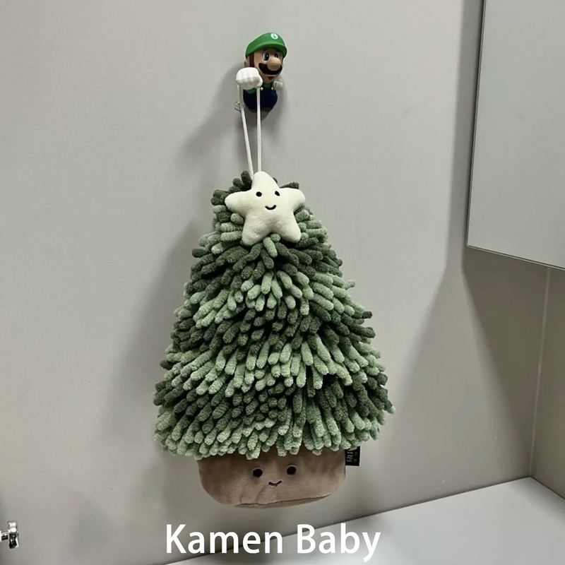 Christmas Tree Hand Towel, Cute Chenille Hanging Absorbent Towel, Thickened, Anti-Odor, Quick-Drying, Kitchen and Bathroom Handkerchief Christmas Tree Hand Towel, Cute Chenille Hanging Absorbent Towel, Thickened, Anti-Odor, Quick-Drying, Kitchen and Bathroom Handkerchief