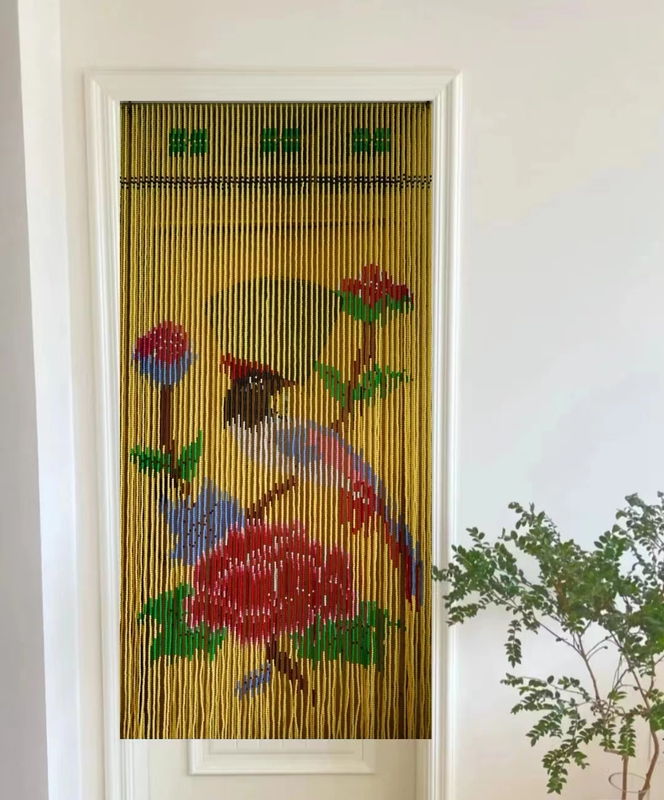 New Handmade Door Curtain, Entrance Partition Bead Curtain, Hanging Curtain, Vintage Screen, Bathroom Toilet Curtain, Finished Product