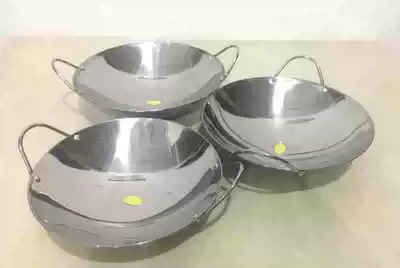 Bar pot, dry pot, small hot pot, stainless steel pot, thick steel pot, dry pot, vegetable pot, non-stick pot, wild pot, rolled edge pot