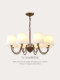 American Retro Chandelier, Living Room Main Light, Bedroom Room, Dining Room Light, Country Style, Simple and Creative Pleated Fabric Lamps