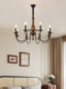American Retro Chandelier, Living Room Main Light, Bedroom, Dining Room, Study Light, Country Style B&B, Medieval Creative Candlestick Lamps