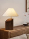 Medieval-Style Creative Table Lamp, Bedroom Bedside Lamp, Solid Wood Retro Study Room, B&B, Full Spectrum Led Eye Protection, High-End Feel