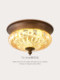 American Retro Ceiling Lamp Balcony Aisle Corridor Lamp Country Style Entrance Hall Cloakroom Brown Glass Lamps