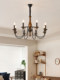 American Retro Chandelier, Living Room Main Light, Bedroom, Dining Room, Study Light, Country Style B&B, Medieval Creative Candlestick Lamps