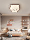 Medieval Style Cartoon Bear Ceiling Lamp Master Bedroom Room Lamp Solid Wood Retro Children's Room Lamp Creative Walnut Color