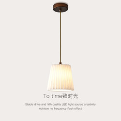 American Retro Small Chandelier, Master Bedroom Bedside Lamp, Country Style Entryway Bar Counter Creative Pleated Pendant Light Fixture