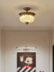 American Retro Ceiling Lamp, Entrance Door Lamp, Country Style Corridor, Aisle Balcony Lamp, Creative Pineapple Glass Lamp