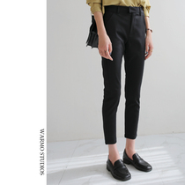 Warmo non-ironing nine-point pants womens summer casual suit pants slim black pencil pencil pants autumn