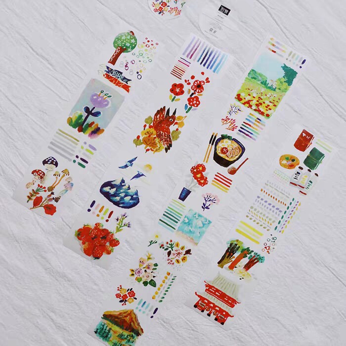 Soul Painting Hands Small Forest Classmates Seasonal Oil Color Hand Ledger Duct Tape Oil Painting Stick Hand-painted Cycle Split